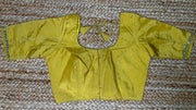 Yellow blouse with hand work