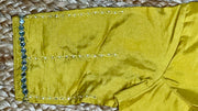 Yellow blouse with hand work