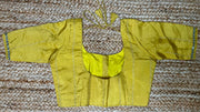 Yellow blouse with hand work
