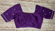 Purple blouse with hand work