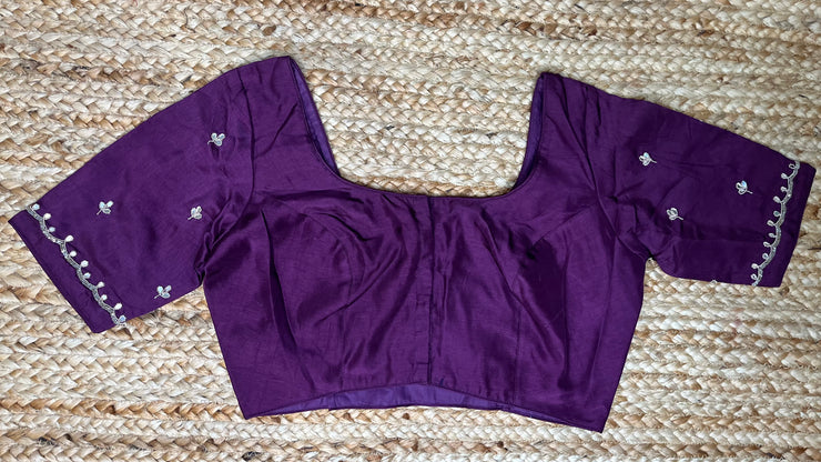 Purple blouse with hand work
