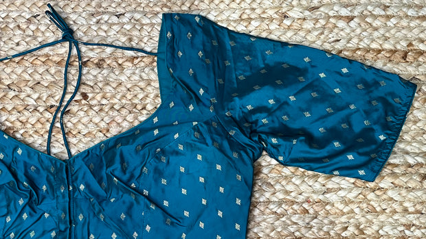 Peacock green blouse