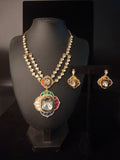 hand made Jadau and kundan necklace with earring