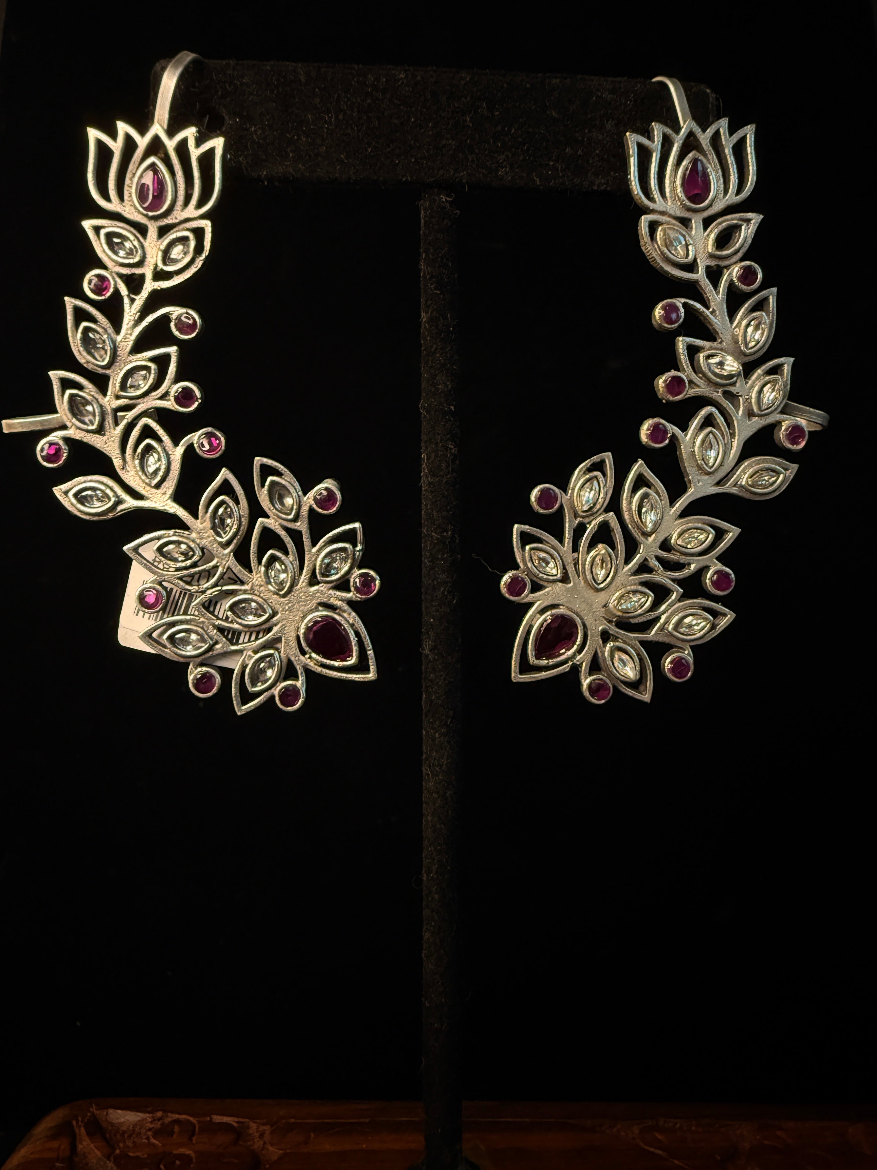 Silver ear cuff