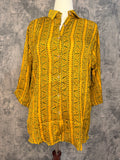 Pure Modal silk shirt with hand block print