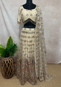 Designer lehanga set with foil mirror