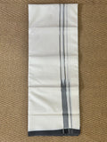 Black and silver temple border mundu