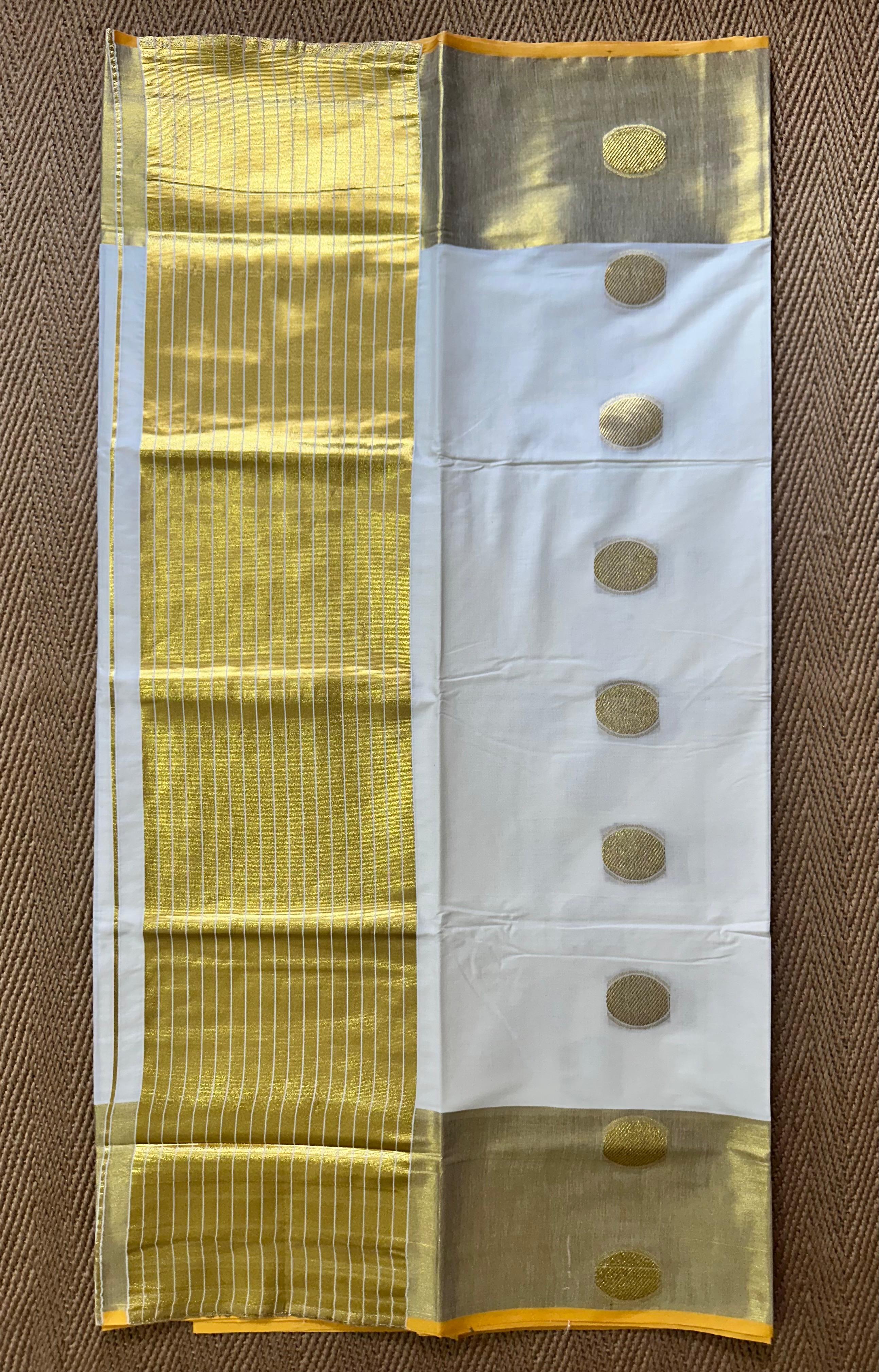 Balaramapuram Handloom replica set saree with mango design