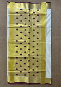Balaramapuram Handloom replica set saree with polkka dot weave