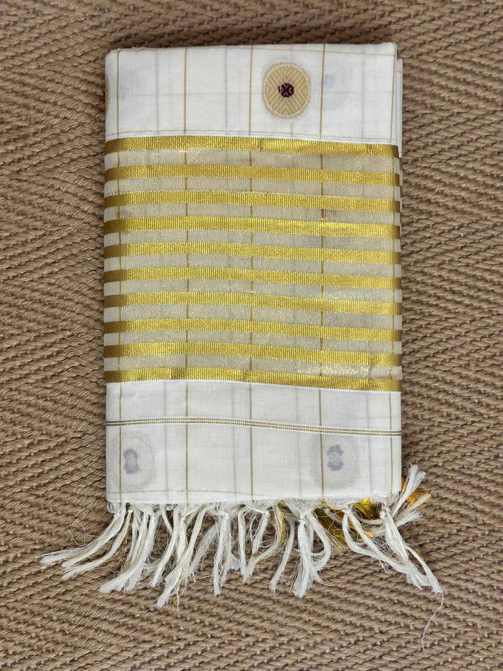 Balaramapuram Handloom replica set saree with checks