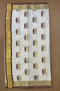 Balaramapuram Handloom replica set saree with lotus design