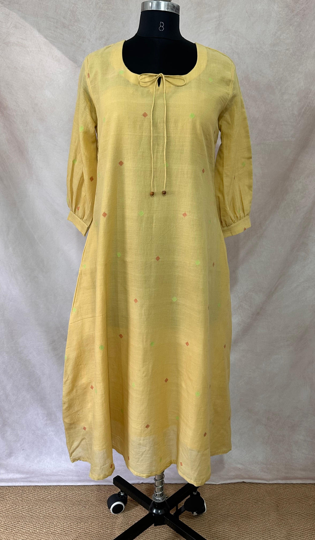 Handloom jamdani cotton dress