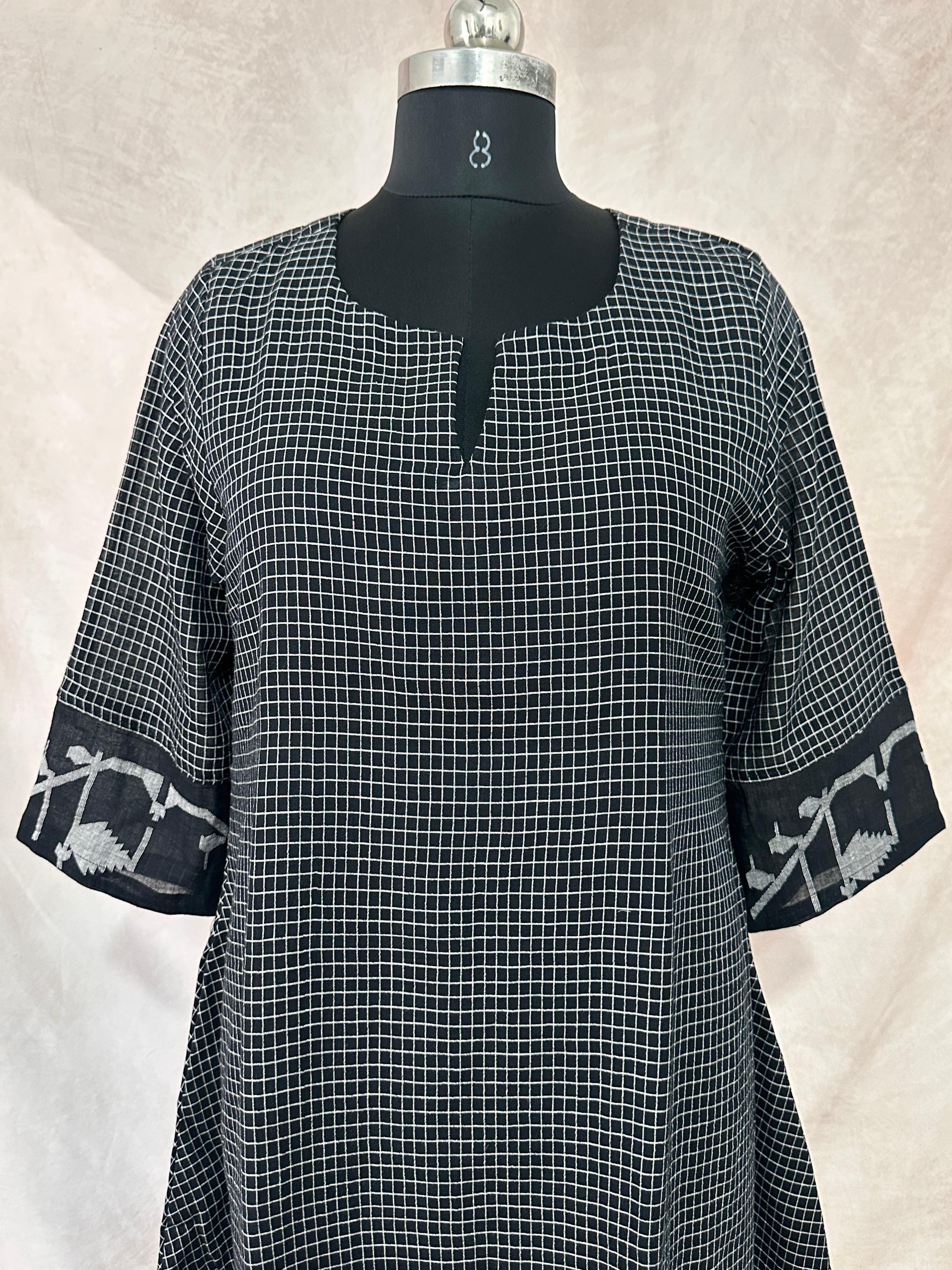 Handloom jamdani cotton dress