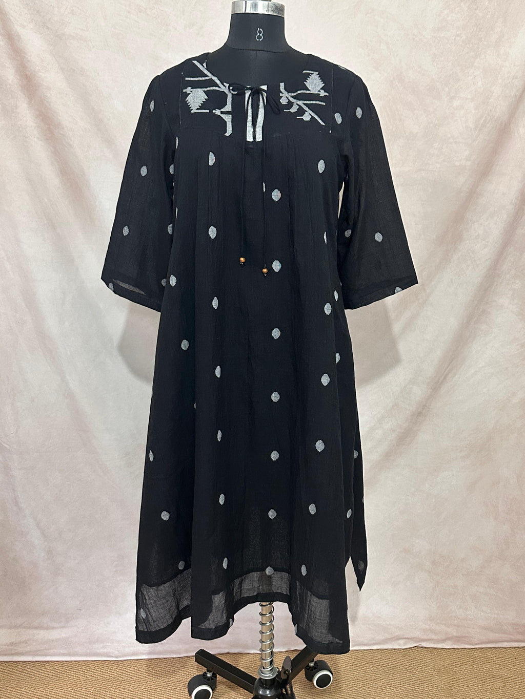 Handloom jamdani cotton dress