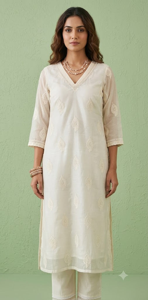 Chanderi silk kurti - M