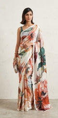 Digital printed semi silk saree, no BP