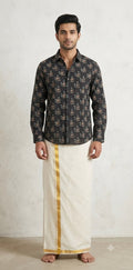 Ajrakh handblock printed shirts in pure Cotton