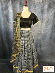 Black Chiffon Lehanga With Blouse And Duppatta Lehanga