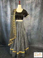 Black Chiffon Lehanga With Blouse And Duppatta Lehanga