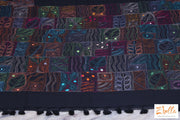 Black Cotton Saree With Kantha Work No Bp Saree