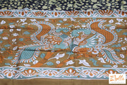 Black Kalamkari Printed Chanderi Cotton Silk Saree With Bp Saree
