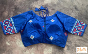 Blue Blouse With Kutch Work Blouse