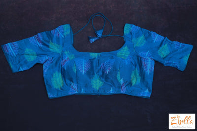 Blue Ikkat Silk Blouse Blouse