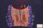Blue Pattola Silk Blouse Blouse
