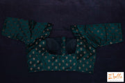 Bottle Green Brocade Silk Blouse Blouse