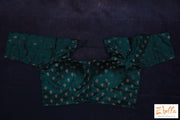 Bottle Green Brocade Silk Blouse Blouse