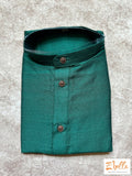 Boys Cotton Silk Green Short Kurta Boy Kids Set