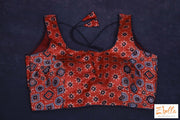 Brick Red Sleeveless Modal Silk Blouse Blouse