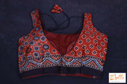 Brick Red Sleeveless Modal Silk Blouse Blouse