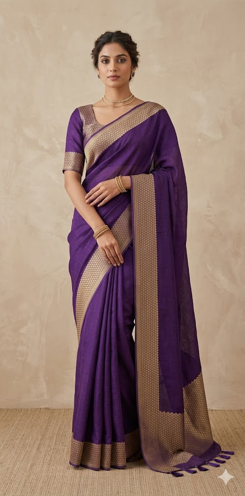Semi mashru silk saree with BP