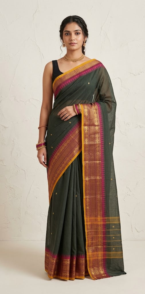 Kanchivaram cotton handloom saree , no BP
