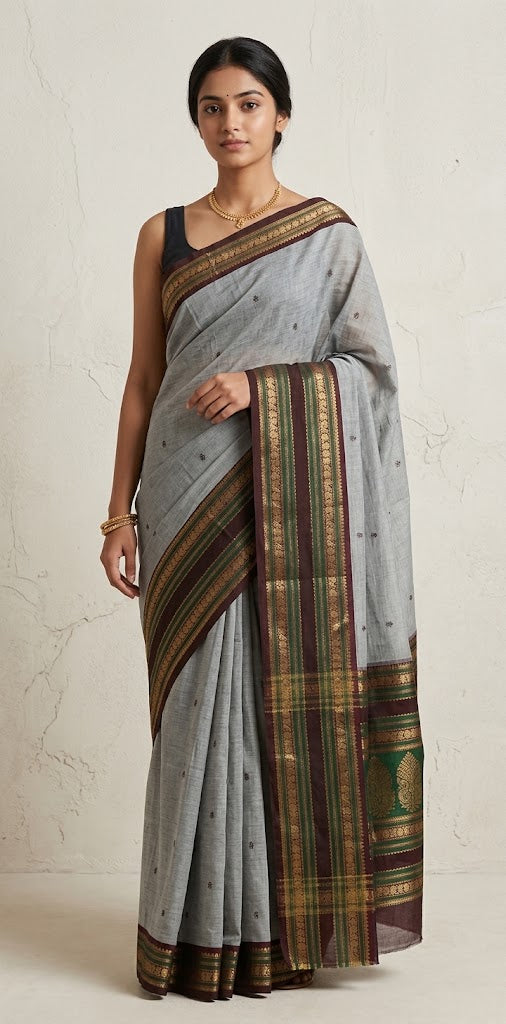 Kanchivaram cotton ahndlomm saree , no BP