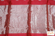 Chilly Red Chanderi Silk Saree With Stitched Blouse Saree