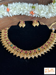 Coin Necklace With Kemp Stone Necklace