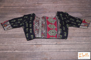 Cotton Blouse With Ajrak Print Blouse