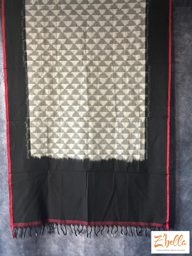 Cotton Double Ikkat Weave Dupatta Dupatta