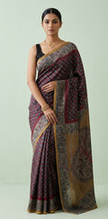 Kalamkari Digital printed semi silk saree, no BP