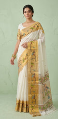 Handloom cotton paithani saree with BP