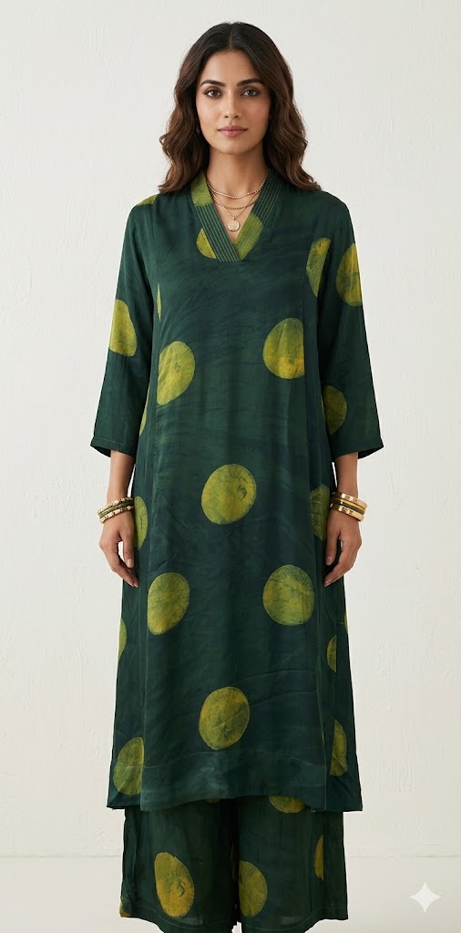 Modal silk kurti and bottom