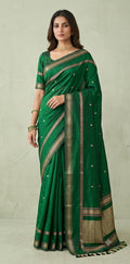 Handloom Pure katan banarsi soft silk saree with stitched blouse