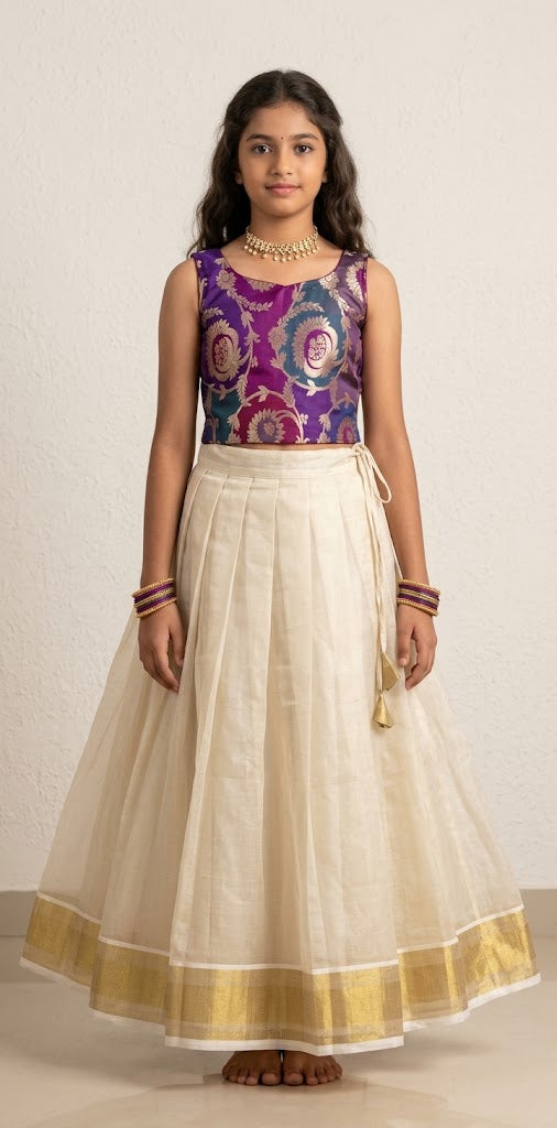 skirt and brocade blouse - 12 to 13 yr