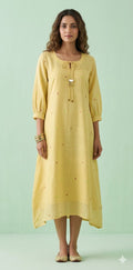 Handloom jamdani cotton dress