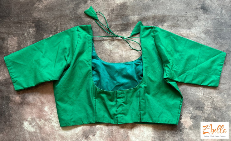 Green Cotton Blouse Blouse