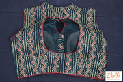 Green Cotton Printed Sleeveless Blouse Blouse