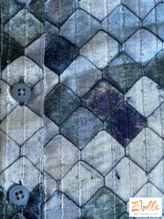 Grey And Green Printed Kurti With Pants Kurta Set