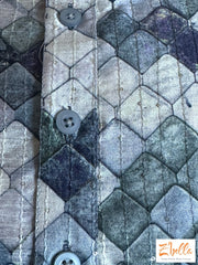 Grey And Green Printed Kurti With Pants Kurta Set